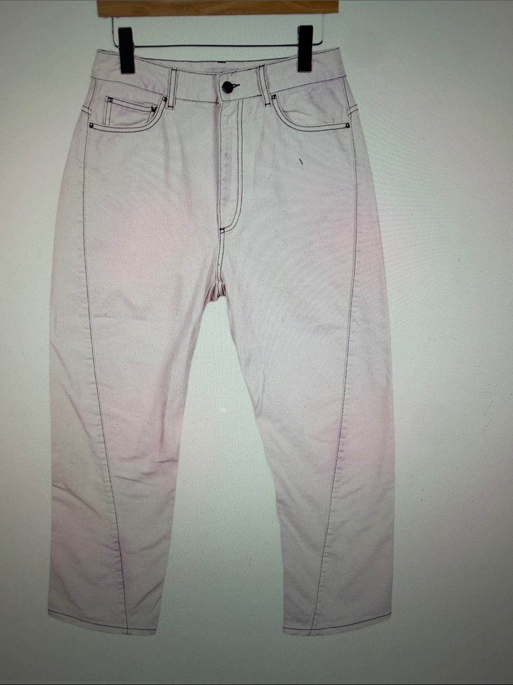 Palm Angels Pale Pink Straight-Leg Jeans